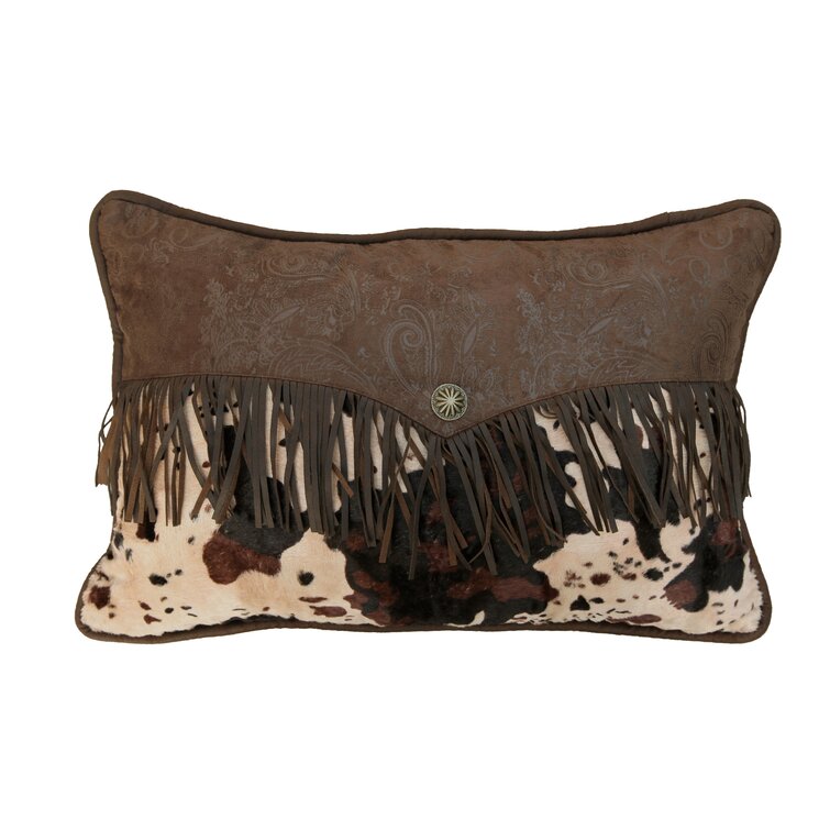 leather lumbar pillow